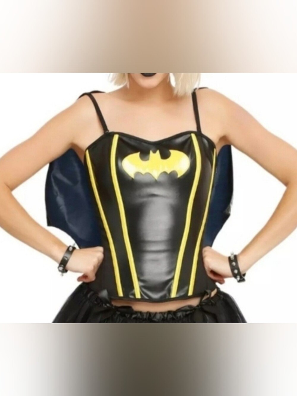 DC Comics Batman Halloween Costume Cosplay Lace-Up Corset Top L/XL